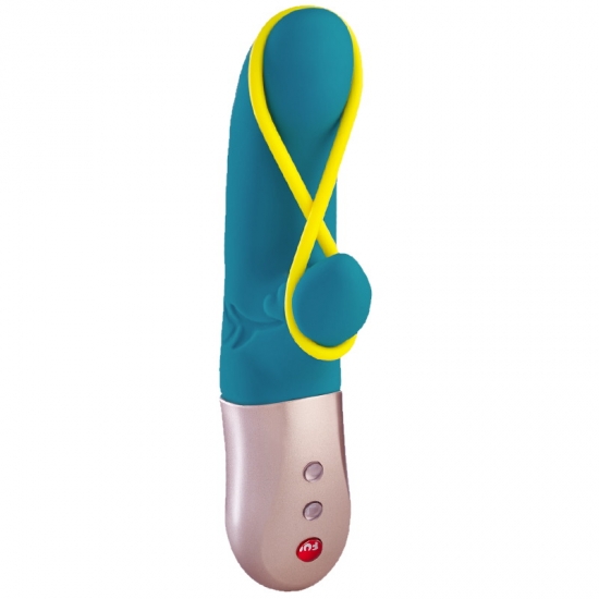 Мини-вибратор с клиторальной стимуляцией Fun Factory Amorino голубой