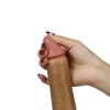 Фаллоимитатор мулат на присоске с мошонкой in Dual layered Liquid Silicone Nature Cock 20,5 см, Ø 3,5 см