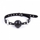 Кляп-шар черный с эксклюзивным ремешком