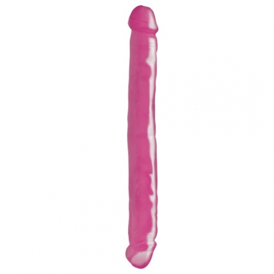 Двухсторонний фаллоимитатор Basix Rubber Works 12 in Double Dong Pink