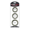 Набор из 3 плоских эрекционных колец Power Plus Soft Silicone Pro Ring черного цвета