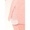 Ночная пижама персикового цвета с кружевом M