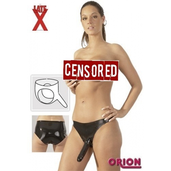 Латексные трусики с фаллоимитатором S-L