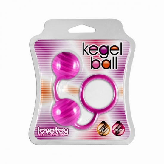 Шарики вагинальные Kegel ball розовые Ø 3 см
