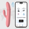 Вибратор с подвижным кольцом из бусин Svakom «Mora Neo» с управлением через смартфон, розовый, 19,5 см, Ø 3,2 см