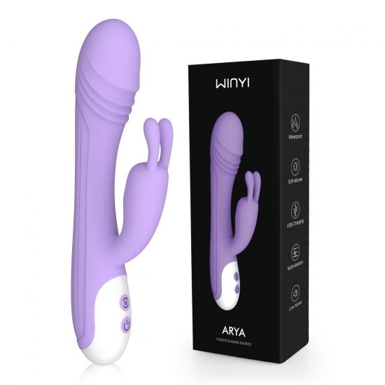 Вибратор WINYI «ARYA», фиолетовый, 20 см, Ø 3,5 см