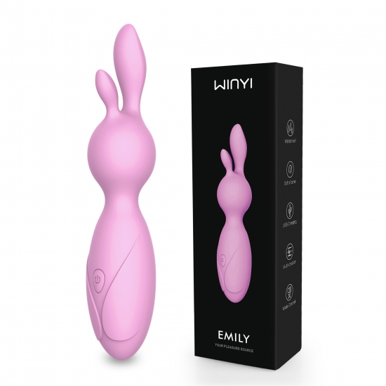 Вибратор WINYI «EMILY», розовый, 19,8 см, Ø 3,3 см